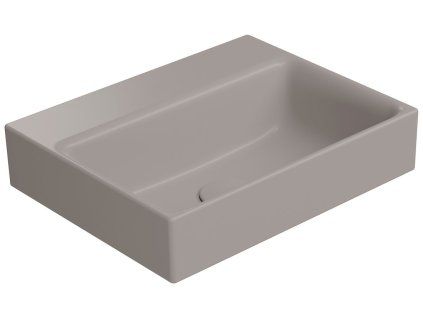 GSI Nubes umyvadlo 40 x 32 cm bez otvoru pro baterii bez přepadu keramické tortora mat šedá 9684005