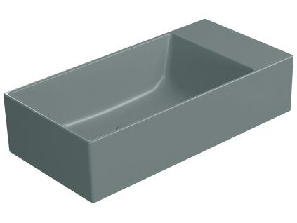 GSI Kube X obdélníkové umyvadlo 50 x 25 cm bez otvoru pro baterii pravé/levé bez přepadu keramické agave opaco zelená 9486004