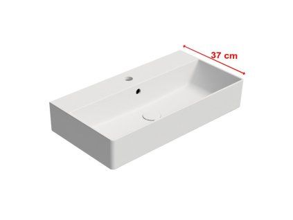 GSI Kube X obdélníkové umyvadlo 70 x 37 cm s otvorem pro baterii s přepadem keramické bílá mat 9455109