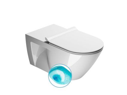 GSI Community závěsná wc mísa 36 x 70 cm Swirlflush keramika bílá ExtraGlaze 761511