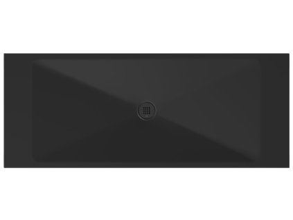 GSI Extra Flat obdélníková sprchová vanička 200 x 80 x 2 cm keramika černá mat 46200826