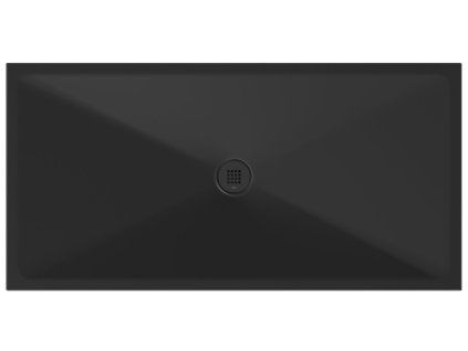 GSI Extra Flat obdélníková sprchová vanička 160 x 80 x 2 cm keramika černá mat 46160826