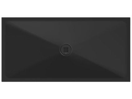 GSI Extra Flat obdélníková sprchová vanička 140 x 70 x 2 cm keramika černá mat 46140726