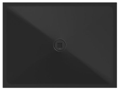 GSI Extra Flat obdélníková sprchová vanička 120 x 90 x 2 cm keramika černá mat 46120926