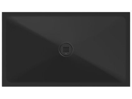GSI Extra Flat obdélníková sprchová vanička 120 x 70 x 2 cm keramika černá mat 46120726