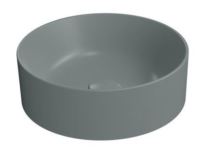 GSI Kube X kulaté umyvadlo na desku 40 cm bez otvoru pro baterii bez přepadu keramické agave mat zelená 942604