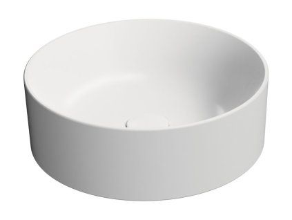 GSI Kube X kulaté umyvadlo na desku 40 cm bez otvoru pro baterii bez přepadu keramické bílá mat 942609