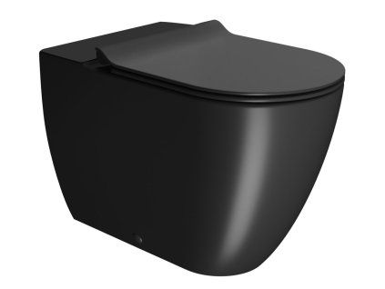 GSI Pura wc mísa kombi 36 x 63 cm Swirlflush spodní/zadní odpad keramika černá dual-mat 880626