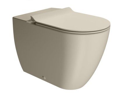 GSI Pura wc mísa kombi 36 x 63 cm Swirlflush spodní/zadní odpad keramika creta dual-mat béžová 880608