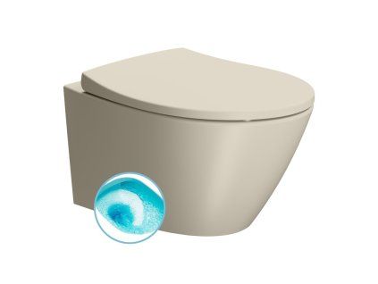 GSI Modo závěsná wc mísa 37 x 52 cm Swirlflush keramika creta dual-mat béžová 981608