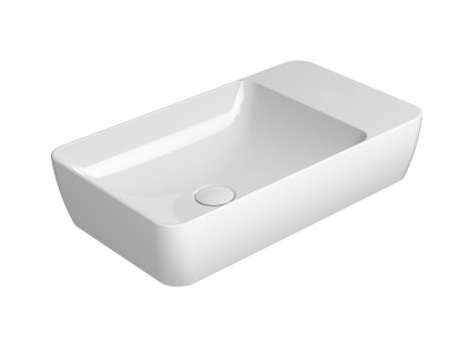 GSI Modo obdélníkové umyvadlo na desku 60 x 35 cm bez otvoru pro baterii bez přepadu keramické bílá ExtraGlaze 9883011