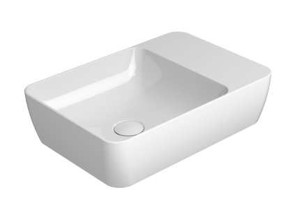 GSI Modo obdélníkové umyvadlo na desku 50 x 35 cm bez otvoru pro baterii bez přepadu kreamické bílá ExtraGlaze 9884011