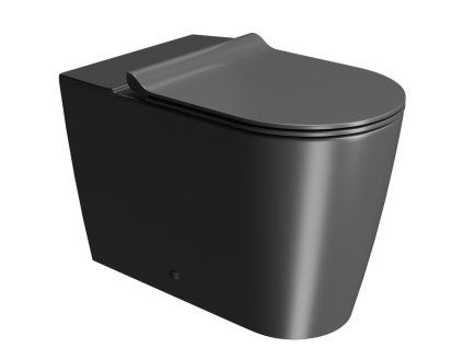GSI Kube X wc mísa kombi spodní/zadní odpad 36 x 63 cm Swirlflush keramika černá dual-mat 941926