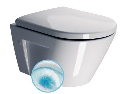 GSI Norm závěsná wc mísa 36 x 50 cm GeniusFlush keramika bílá ExtraGlaze 862011