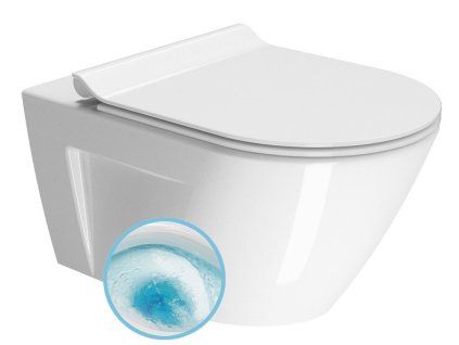 GSI Norm závěsná wc mísa 36 x 55 cm GeniusFlush keramika bílá ExtraGlaze 862111