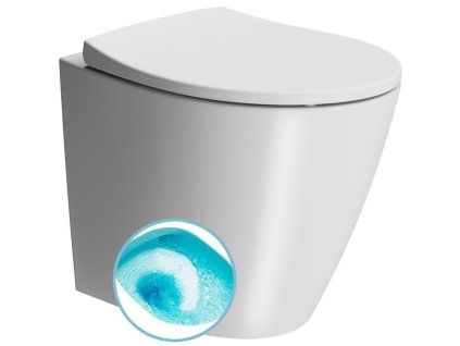 GSI Modo wc mísa stojící 37 x 52 cm Swirlflush spodní zadní odpad mat bílá 981009