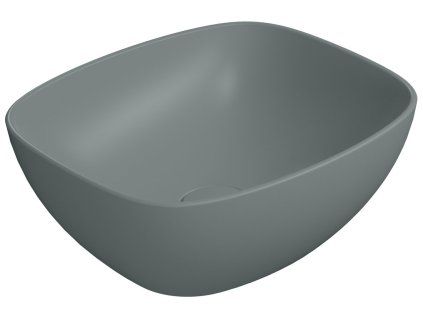 GSI Nubes umyvadlo na desku 40 x 35 cm bez otvoru pro baterii bez přepadu keramika agave mat zelená 978504