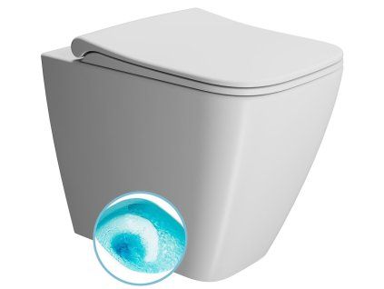 GSI Nubes wc mísa stojící 35 x 52 cm Swirlflush spodní/zadní odpad bílá mat 961009