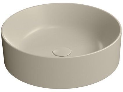 GSI Kube X kulaté umývátko na desku 45 cm keramické creta mat béžová 942708