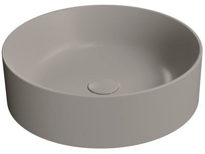 GSI Kube X kulaté umývátko na desku 45 cm keramické tortora mat šedá 942705