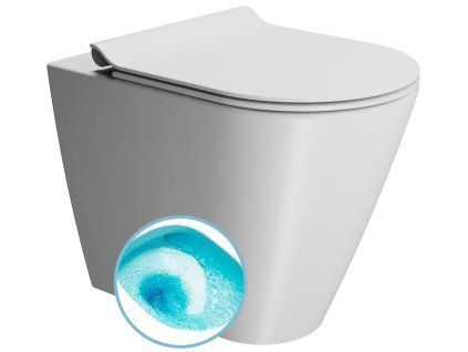 GSI Kube X wc mísa stojící 36 x 55 cm Swirlflush spodní/zadní odpad keramika bílá mat 941009