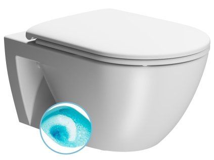 GSI Pura Eco wc mísa závěsná 36 x 55 cm Swirlflush keramika bílá mat 880709