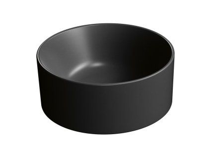 GSI Kube X kulaté umývátko na desku 32 cm bez otvoru pro baterii bez přepadu keramické černá mat 943526