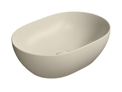 GSI Pura umyvadlo na desku 50 x 35 cm bez otvoru pro baterii bez přepadu keramické creta mat béžová 886008