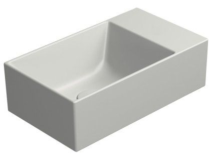 GSI Kube X umyvadlo 40 x 23 cm bez otvoru pro baterii bez přepadu keramické cenere mat šedá 9484017