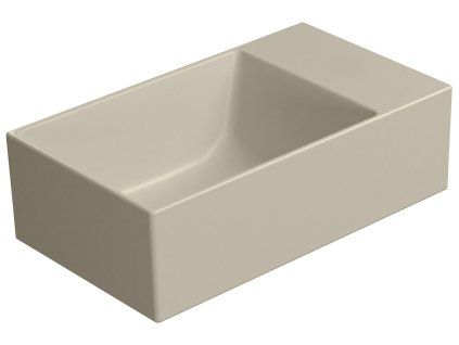 GSI Kube X umyvadlo 40 x 23 cm bez otvoru pro baterii bez přepadu keramické creta mat béžová 9484008