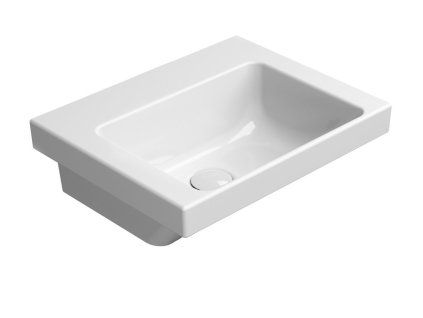 GSI Norm umyvadlo 42 x 34 cm bez otvoru pro baterii bez přepadu keamické bílá ExtraGlaze 8685011