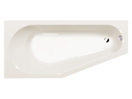 Polysan Tigra L asymetrická vana 170 x 80 x 46 cm levá akrylát ivory béžová 90111.40