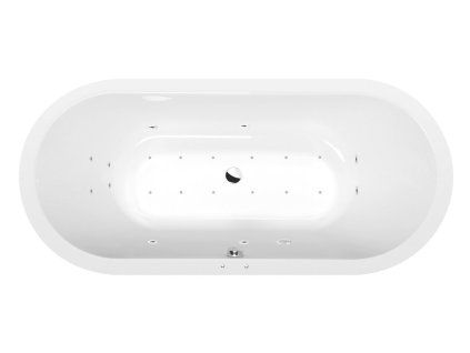 Polysan VIVA O hydromasážní vana 185 x 80 x 47 cm Active Hydro-Air akrylát chrom bílá 72179.2010