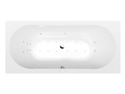 Polysan VIVA B hydromasážní vana 175 x 80 x 47 cm Attraction Hydro-Air akrylát chrom bílá 88119.4010