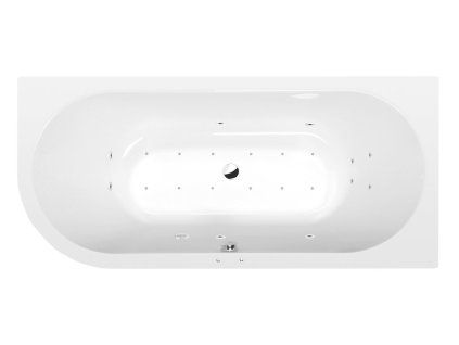 Polysan VIVA R hydromasážní vana 175 x 80 x 47 cm pravá Active Hydro-Air akrylát chrom bílá 78119.2010