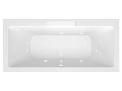 Polysan Cascata hydromasážní vana obdélníková 185 x 85 x 45 cm kaskáda bílá Attraction Hydro-Air akrylát bílá 73836.101.4020