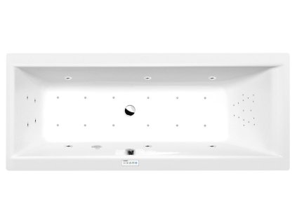 Polysan CLEO hydromasážní vana obdélníková 170 x 70 x 48 cm Highline Hydro-Air akrylát chrom bílá 74611.6010