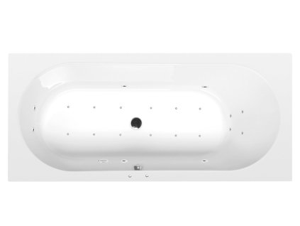 Polysan ASTRA B hydromasážní vana obdélníková 165 x 75 x 48 cm Active Hydro-Air akrylát chrom bílá 32611.2010