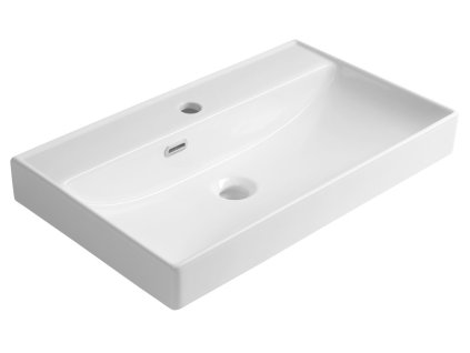 Aqualine Parla umyvadlo obdélníkové 65 x 38 cm s otvorem pro baterii s přepadem karamické bílá 9965