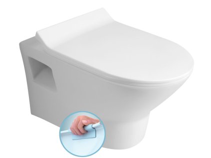 Bruckner Imogen závěsná wc mísa 36 x 50 cm Rimless keramika bílá 201.508.0