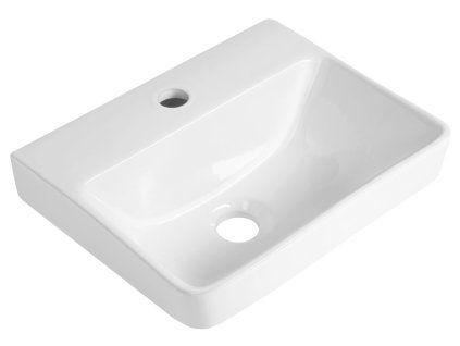 Bruckner Vibrant keramické umývátko 36 x 30 cm s otvorem pro baterii bez přepadu bílá 201.099.0