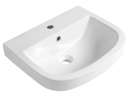 Bruckner Vibrant keramické umyvadlo 51 x 42 cm s otvorem pro baterii s přepadem bílá 201.095.0