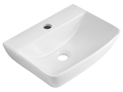 Bruckner Stolz keramické umyvadlo 41 x 30 cm s otvorem pro baterii bez přepadu bílá 201.090.0