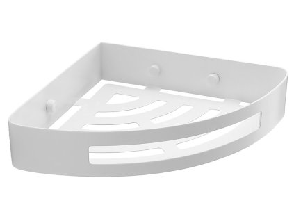 Gedy SMART rohová polička do sprchy 21 x 4,5 x 21 cm nerez bílá matná 247902
