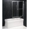 Polysan OLBIA 123 x 140 cm pneumatická vanová zástěna 30317 leštěný hliník