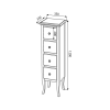 Sapho Retro 1694 skříňka 35 x 119 cm starobílá