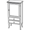 Sapho Retro 1691 skříňka 60 x 120 cm starobílá pravá