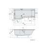Polysan Versys L 170 x 85 cm vana asymetrická akrylátová levá 70111