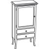 Sapho Retro 1712 skříňka 60 x 120 cm starobílá levá