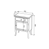 Sapho Retro 1713 skříňka 60 x 80 cm buk levá